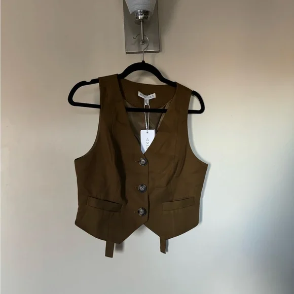 NWT Shona Joy Sara set - utility relaxed pant and fitted vest - Picture 3 of 10